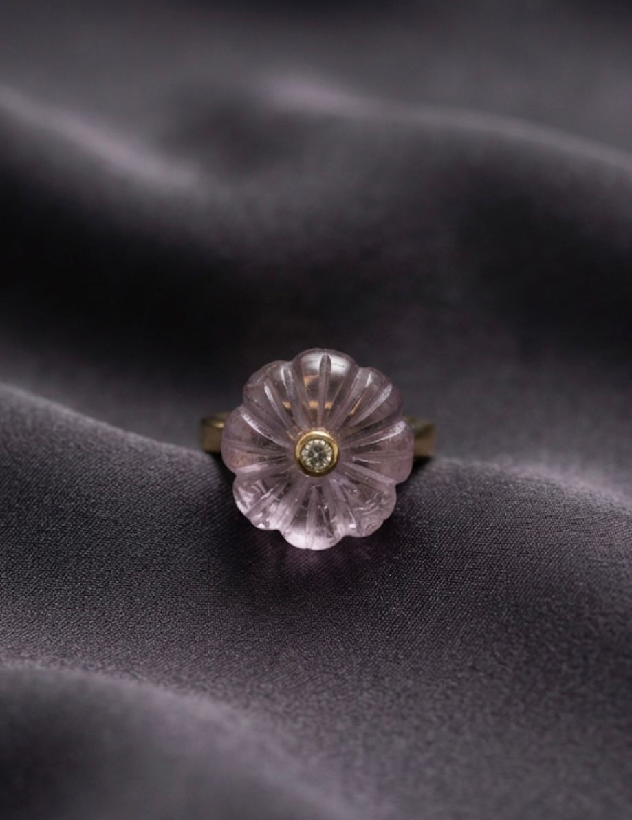 single melon ring - Purple amethyst