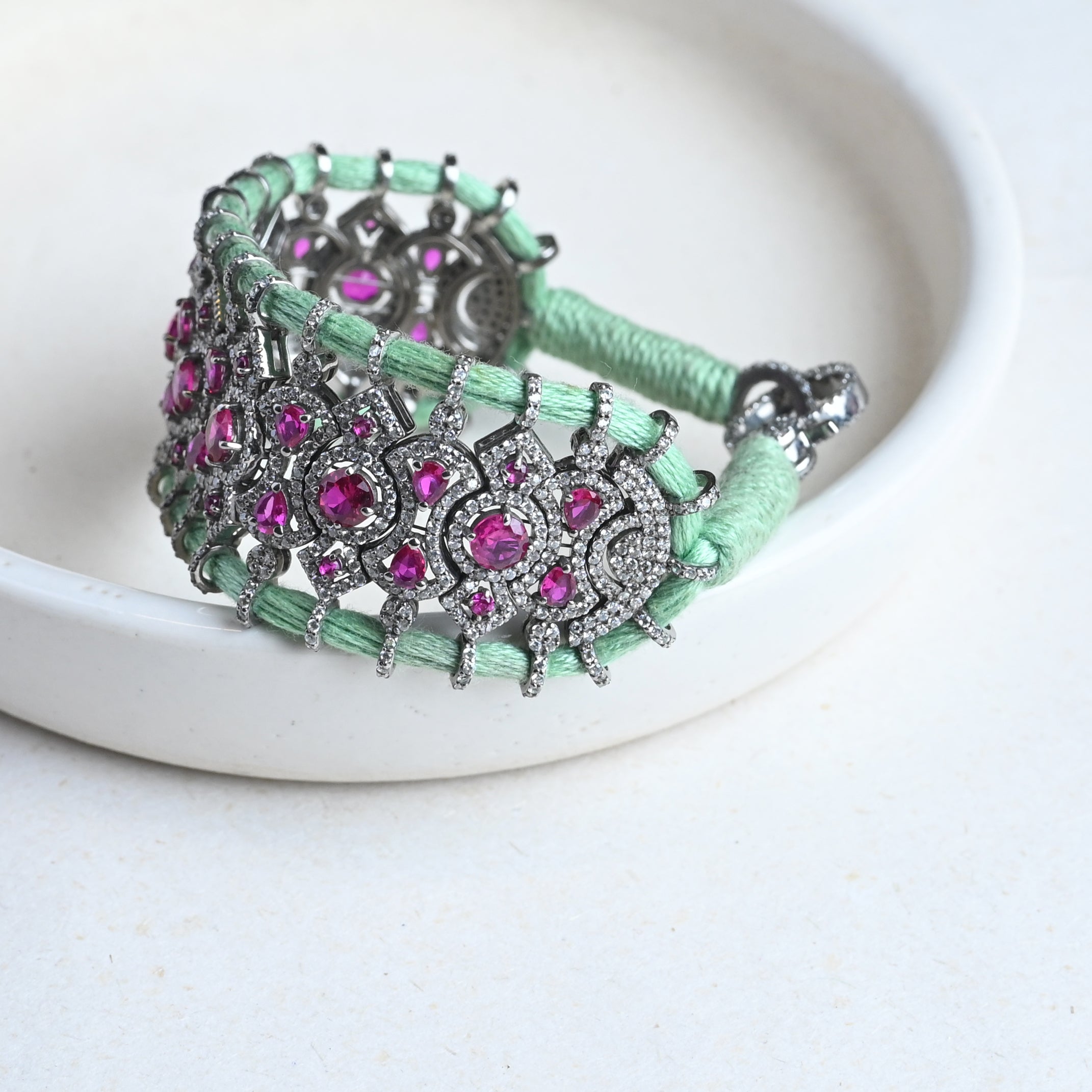 thread zircon bracelet