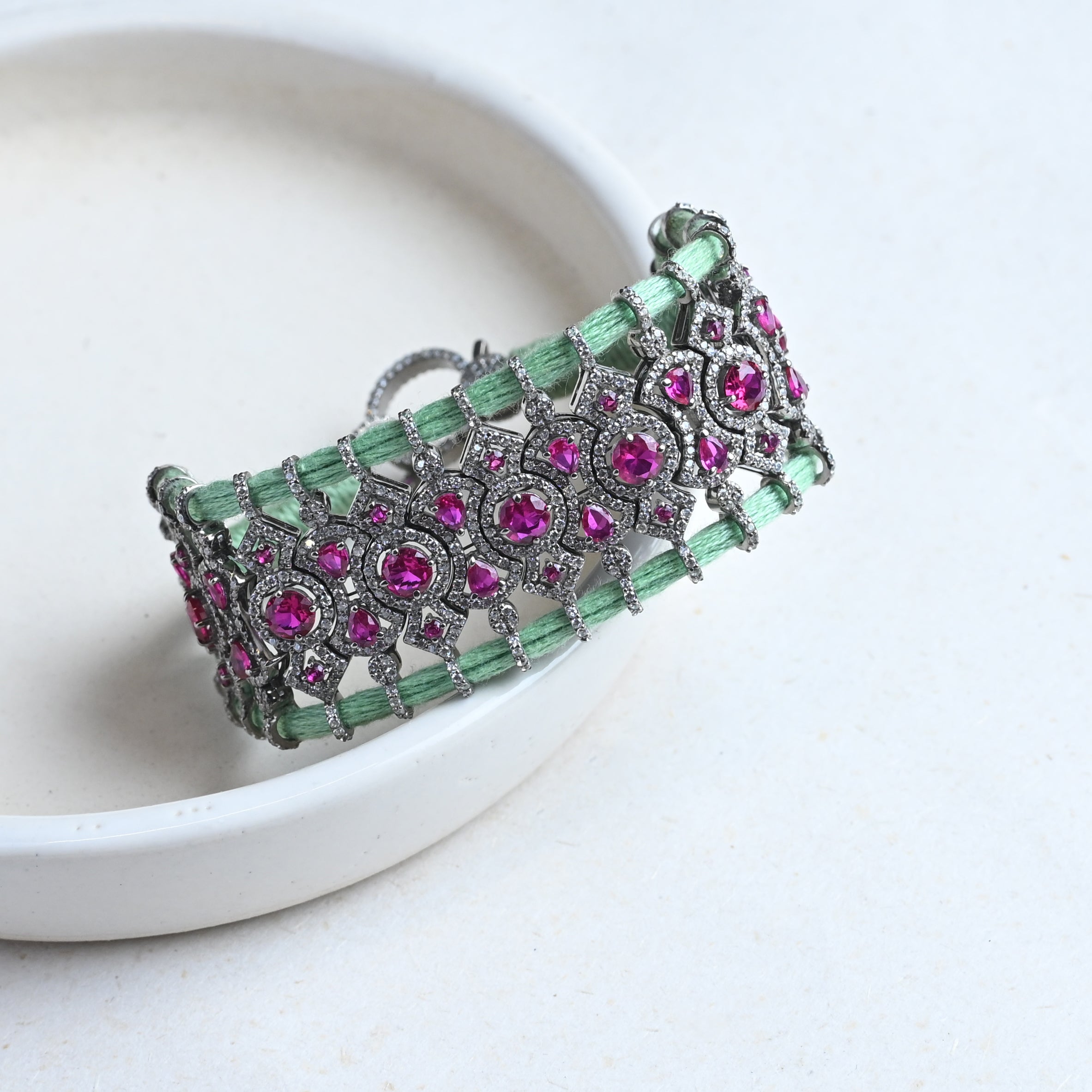 thread zircon bracelet