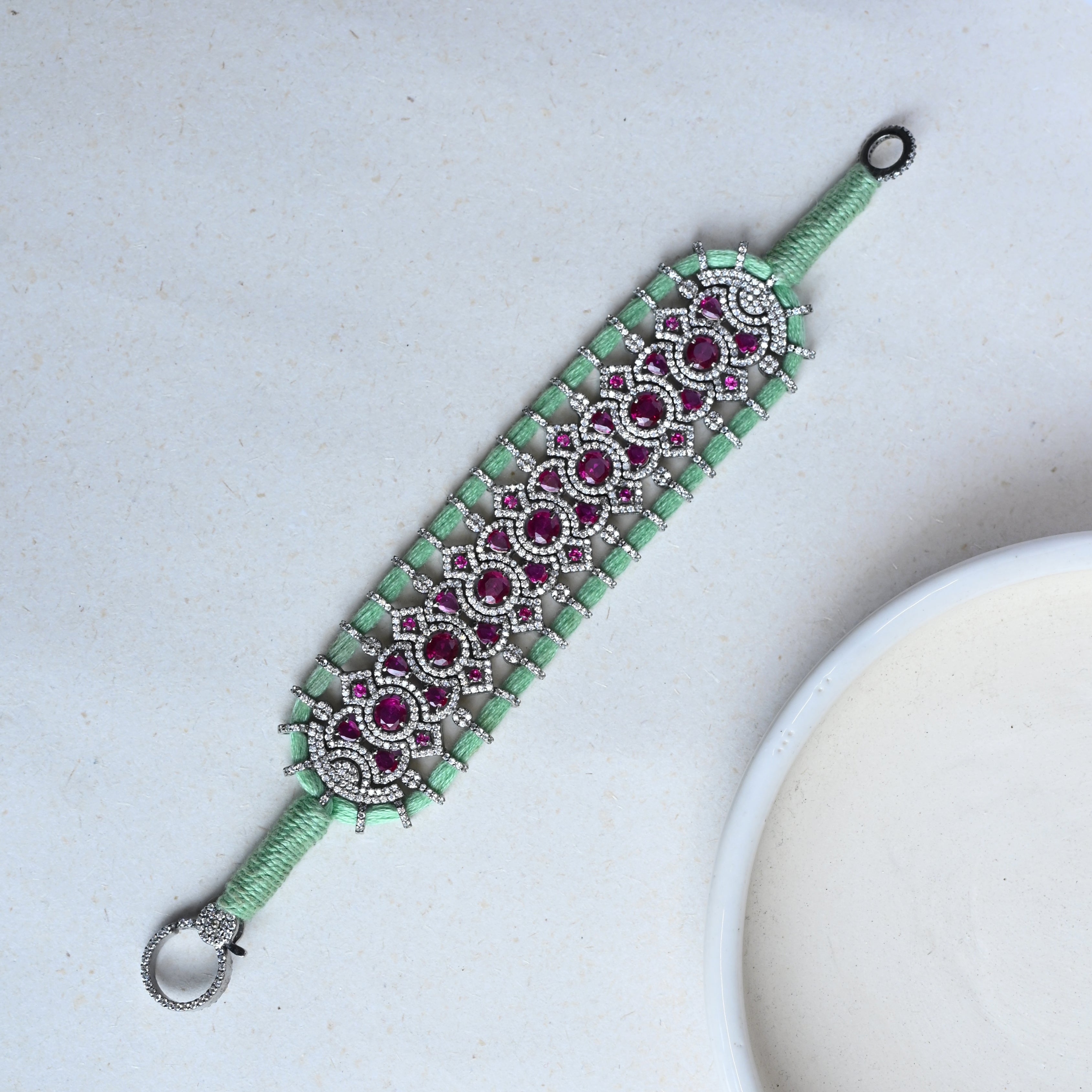 thread zircon bracelet