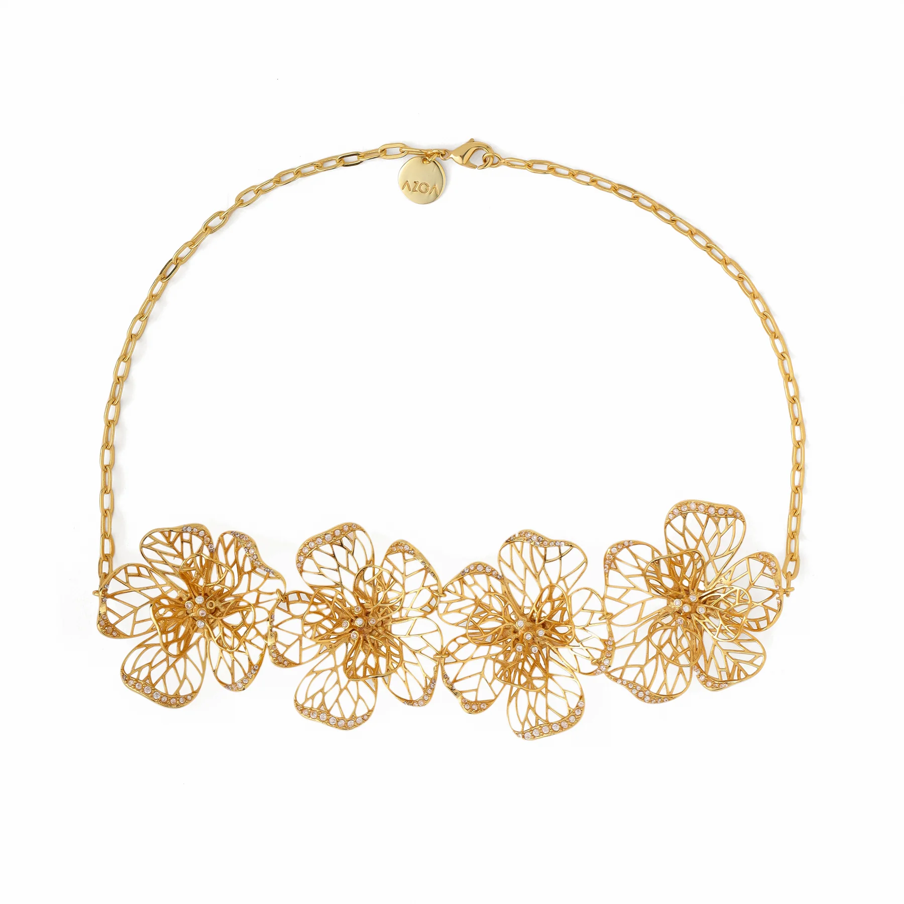 FIORE FLORAL ORO CHOKER