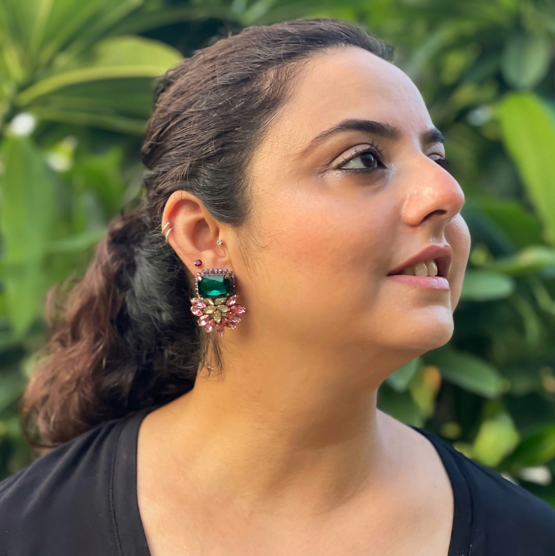 CLAIRE BUTTON EARRINGS