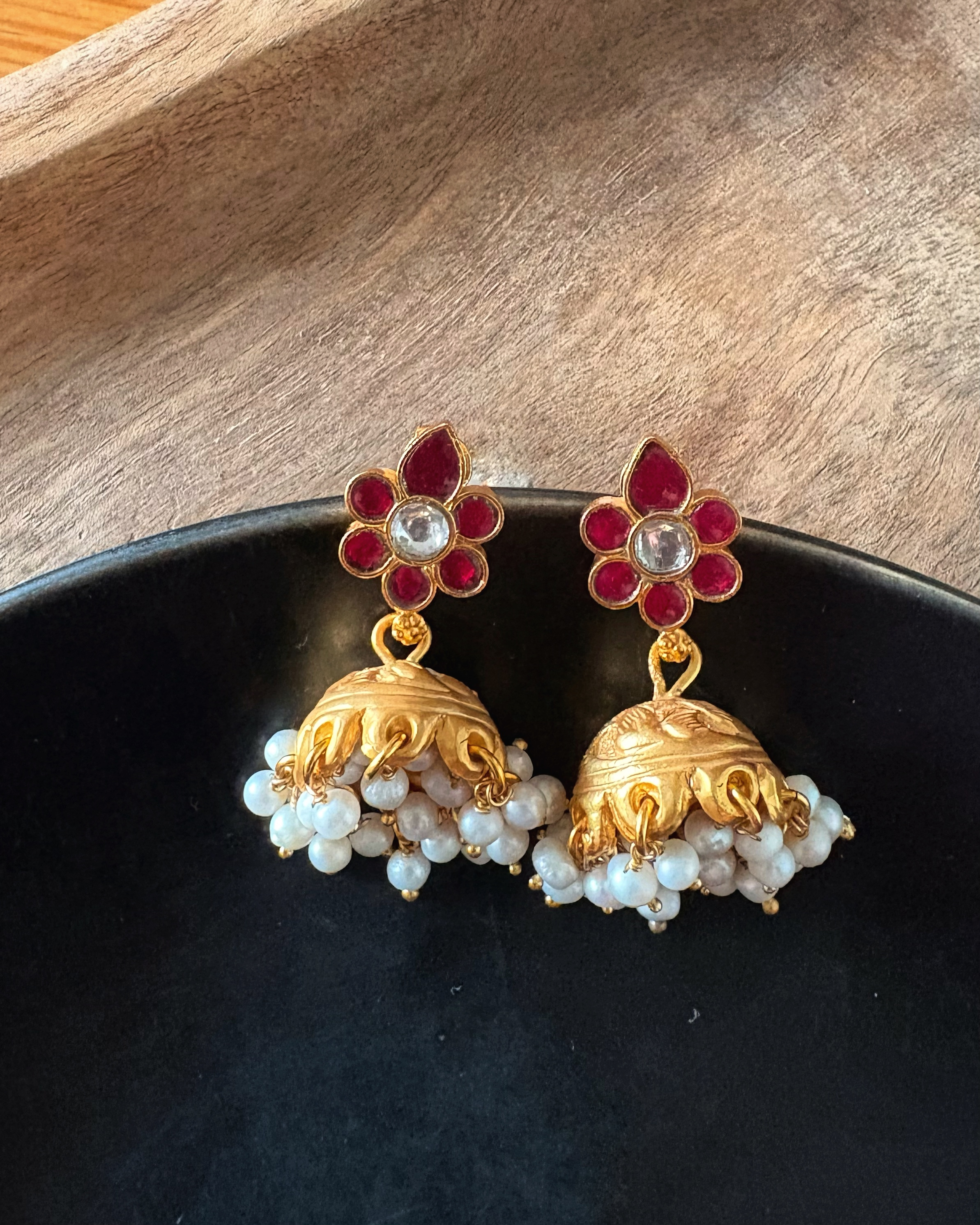 RED CORAL JHUMKA