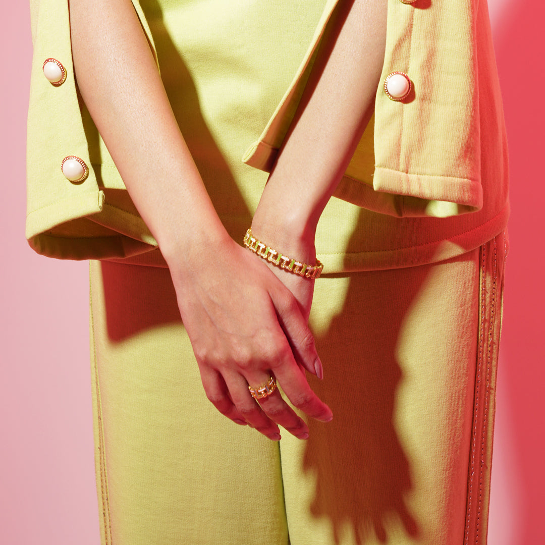 Olive Green Hashtag Ring