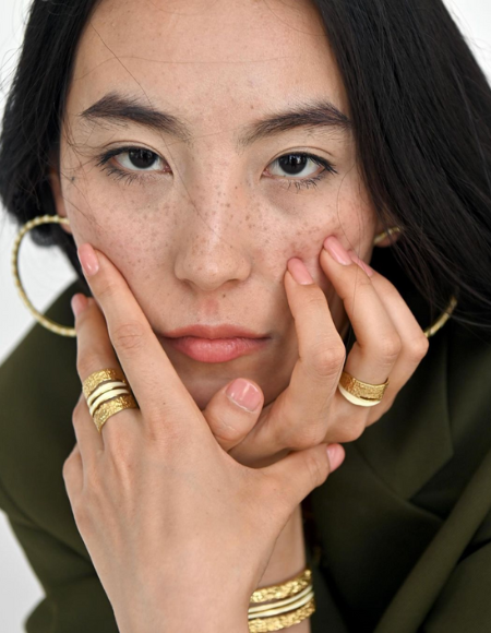 PEARL ENAMEL STACKABLE RINGS
