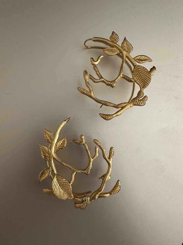 Botanical earcuff earrings