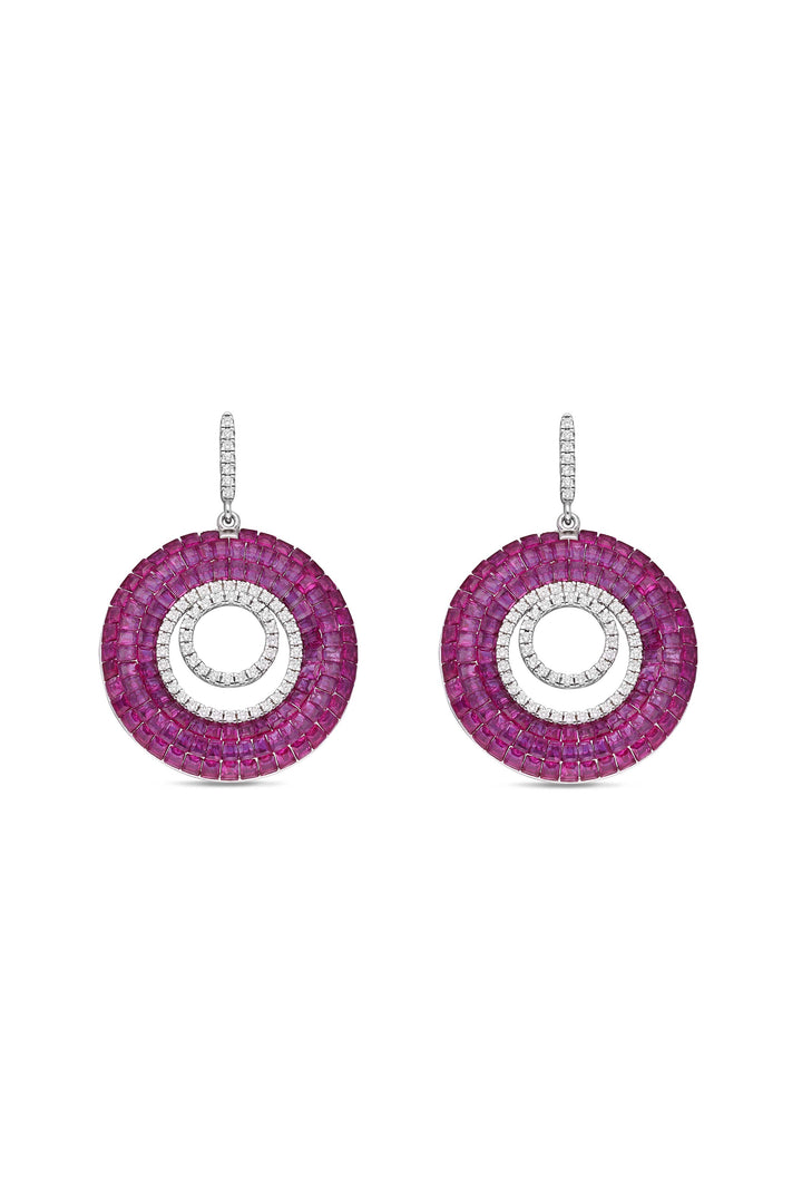 THE WOODEN SPRITE EARRINGS - RUBY PINK