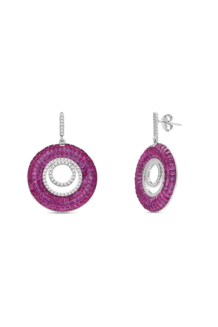 THE WOODEN SPRITE EARRINGS - RUBY PINK