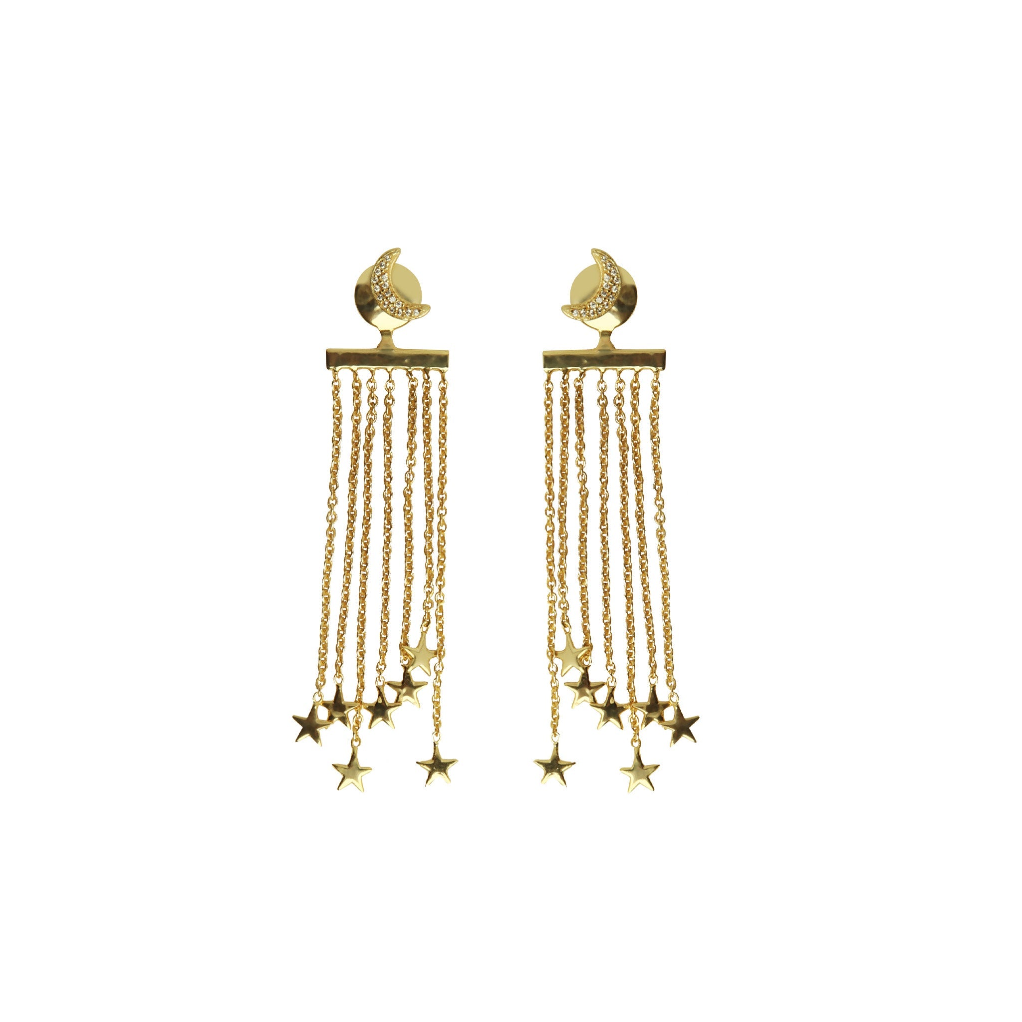 Starry Ear Jacket Earrings