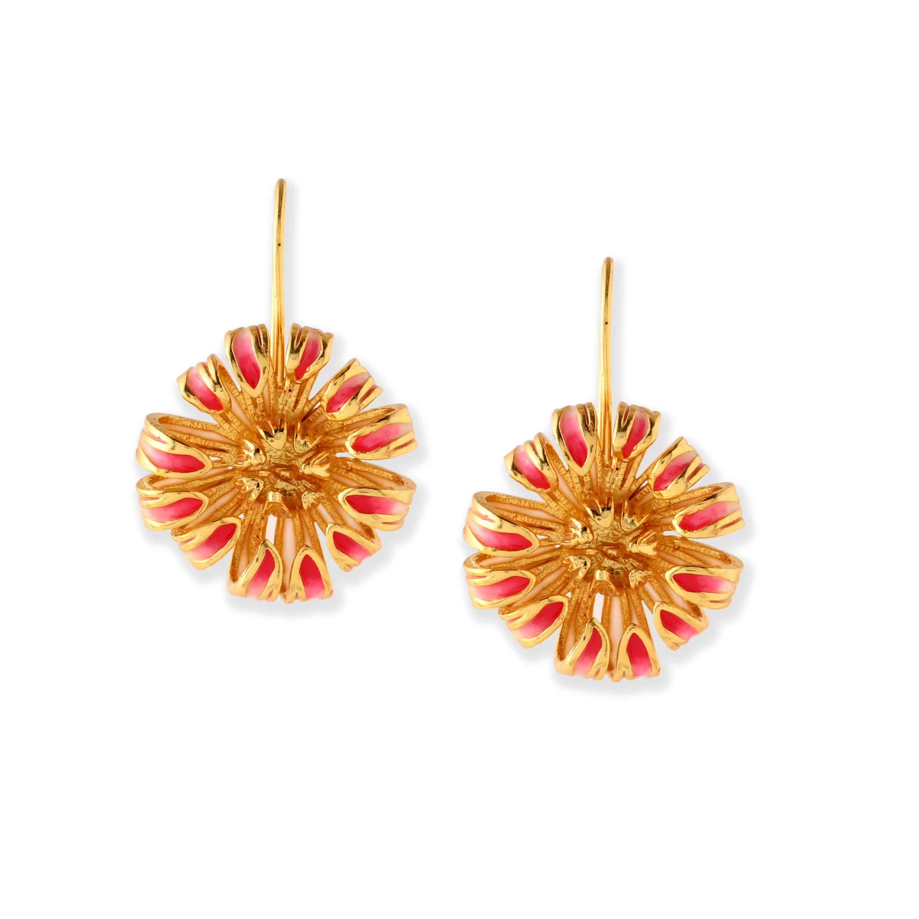 DAISY EARRINGS - PINK AND IVORY