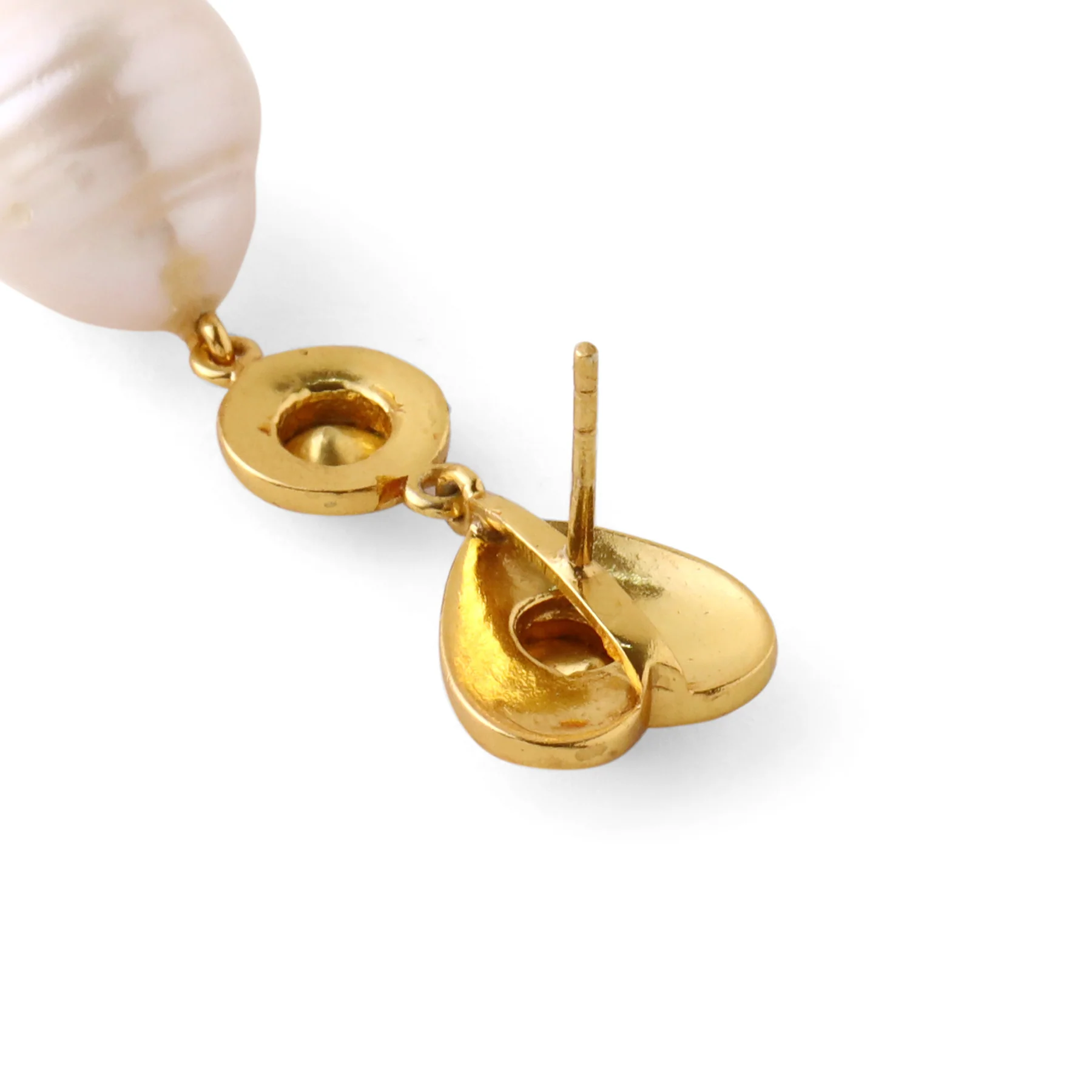 DIL POLKI PEARL EARRINGS