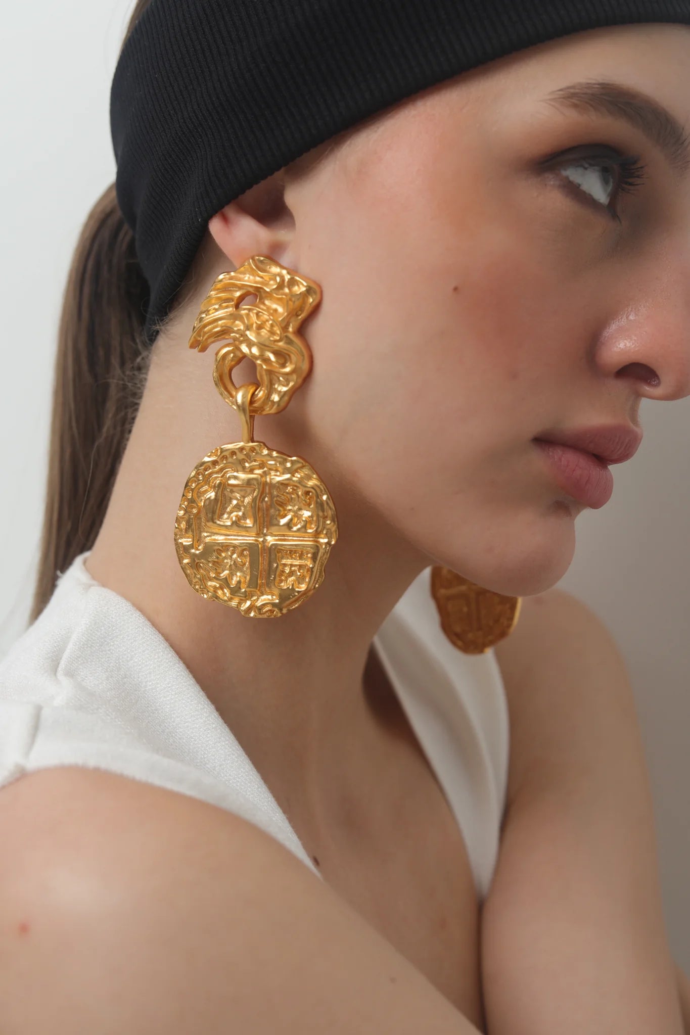 MEDALLION EARRINGS