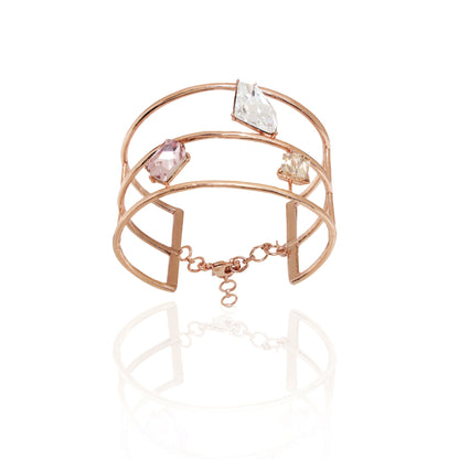 IVORY SEA SHELLS - THE SWAROVSKI STUDDED BANGLE BRACELET