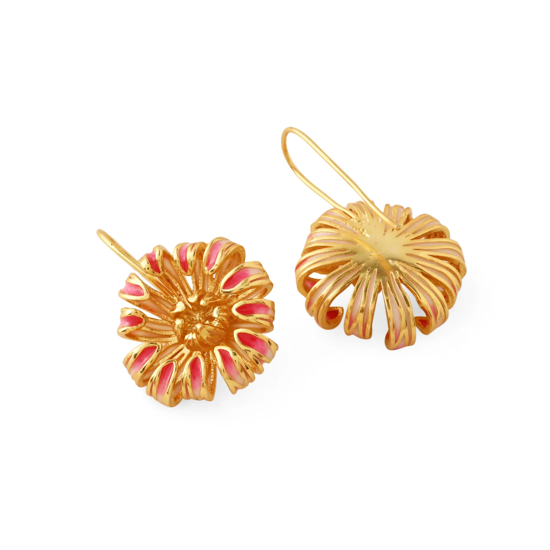 DAISY EARRINGS - PINK AND IVORY
