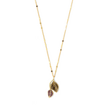 Load image into Gallery viewer, LEAF NECKCHAIN - AMETHYST AND SMOKY
