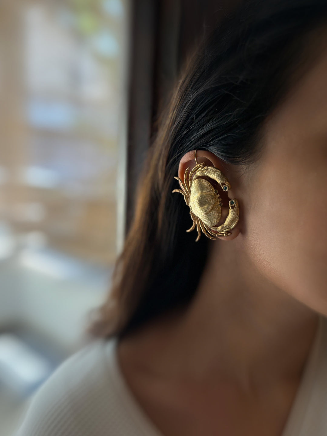 Crab earcuff earrings