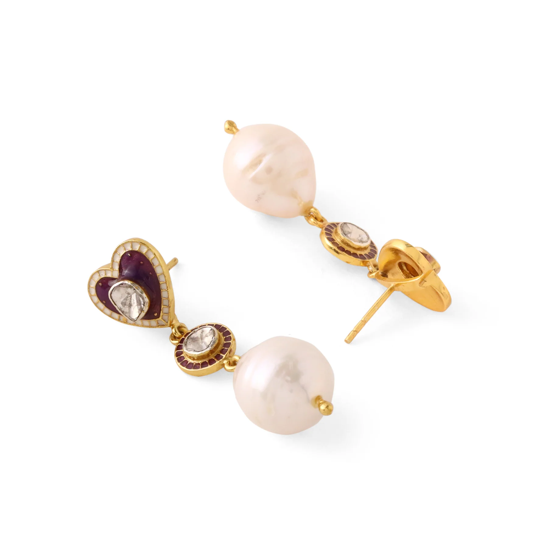 DIL POLKI PEARL EARRINGS