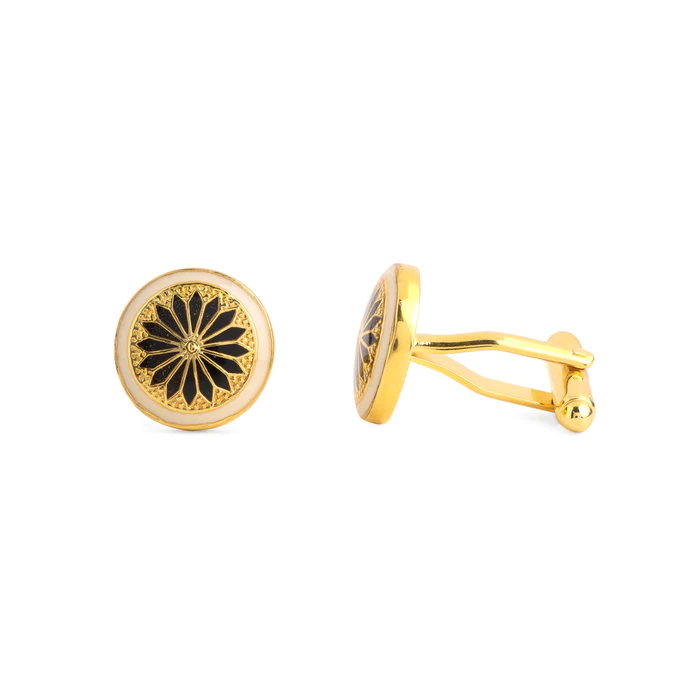 THE KUTCH CUFFLINKS - BLACK AND IVORY