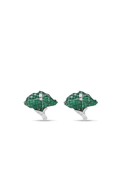THE MOONLIT WILLOW EARRINGS - EMERALD GREEN