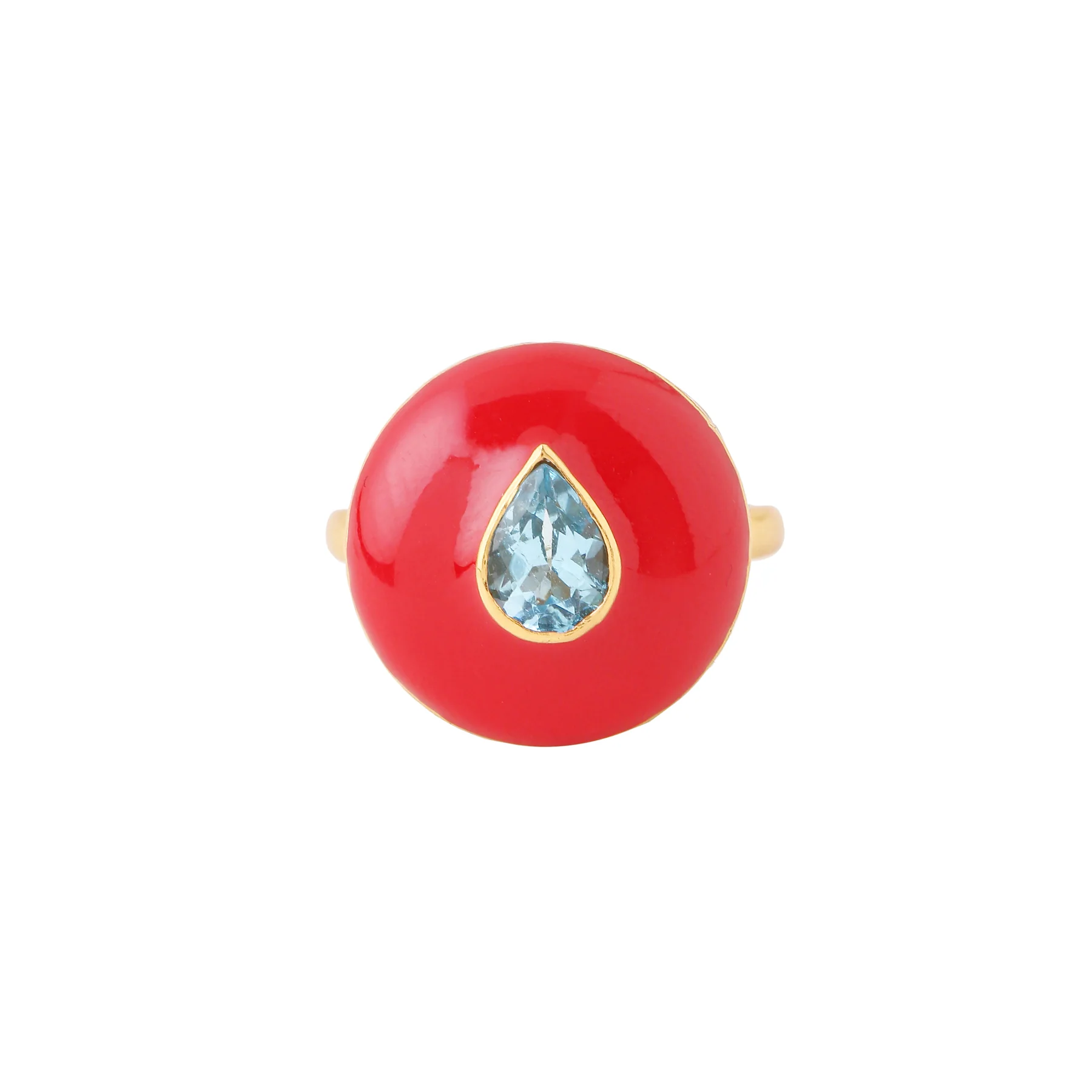 PARAKEET RING - CRIMSON & SOFT PINK