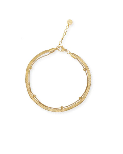 18 kt Gold Plated Vintage Snake Chain Anklet