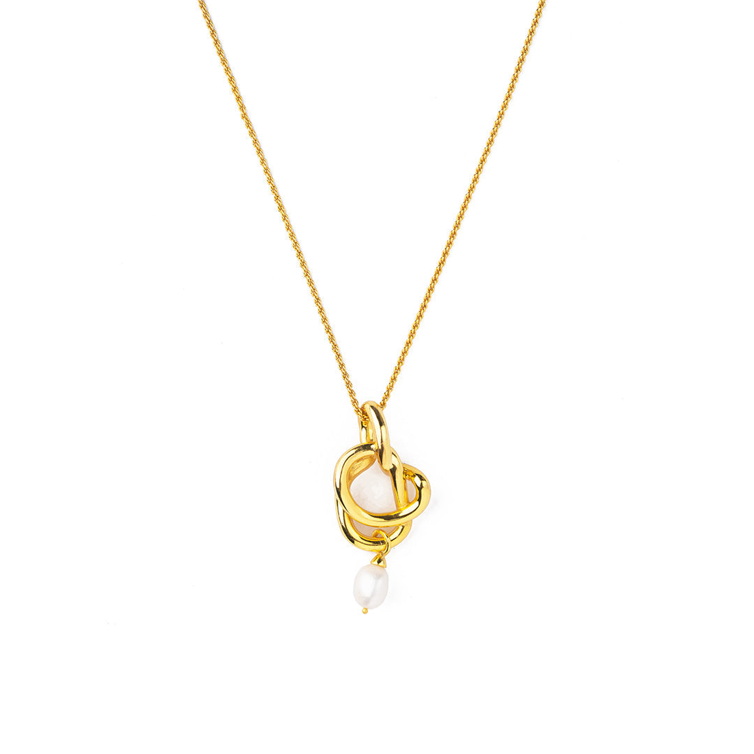 Freeform Knot Statement Pendant Necklace