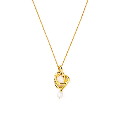 Freeform Knot Statement Pendant Necklace