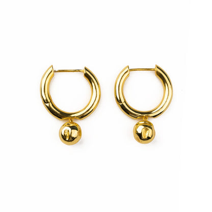 Crushed Bubble Gold Hoops
