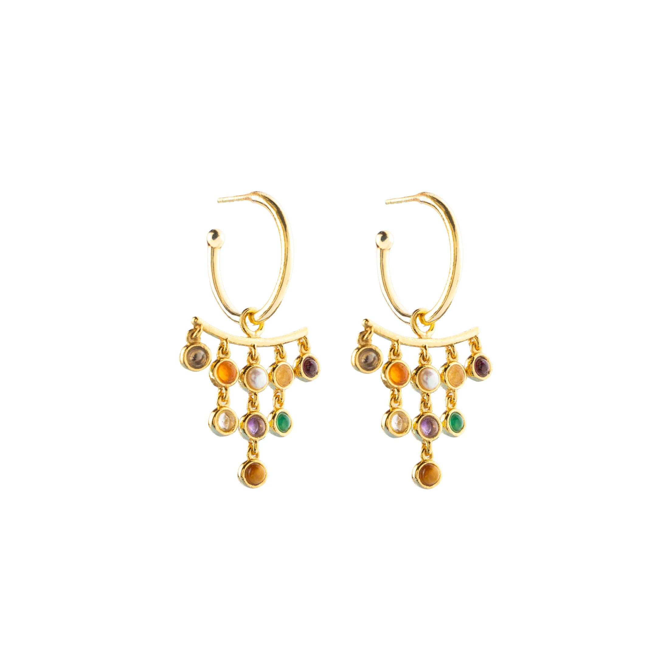 NAVRATTAN CHANDELIER EARRINGS