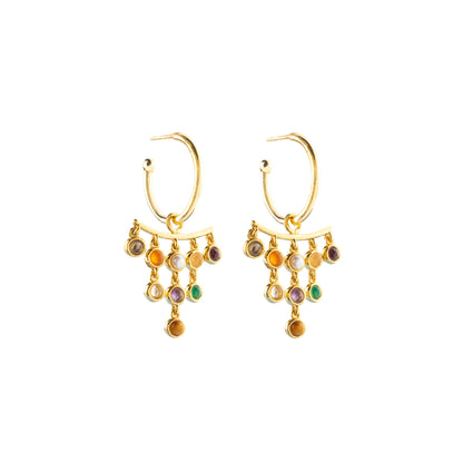NAVRATTAN CHANDELIER EARRINGS