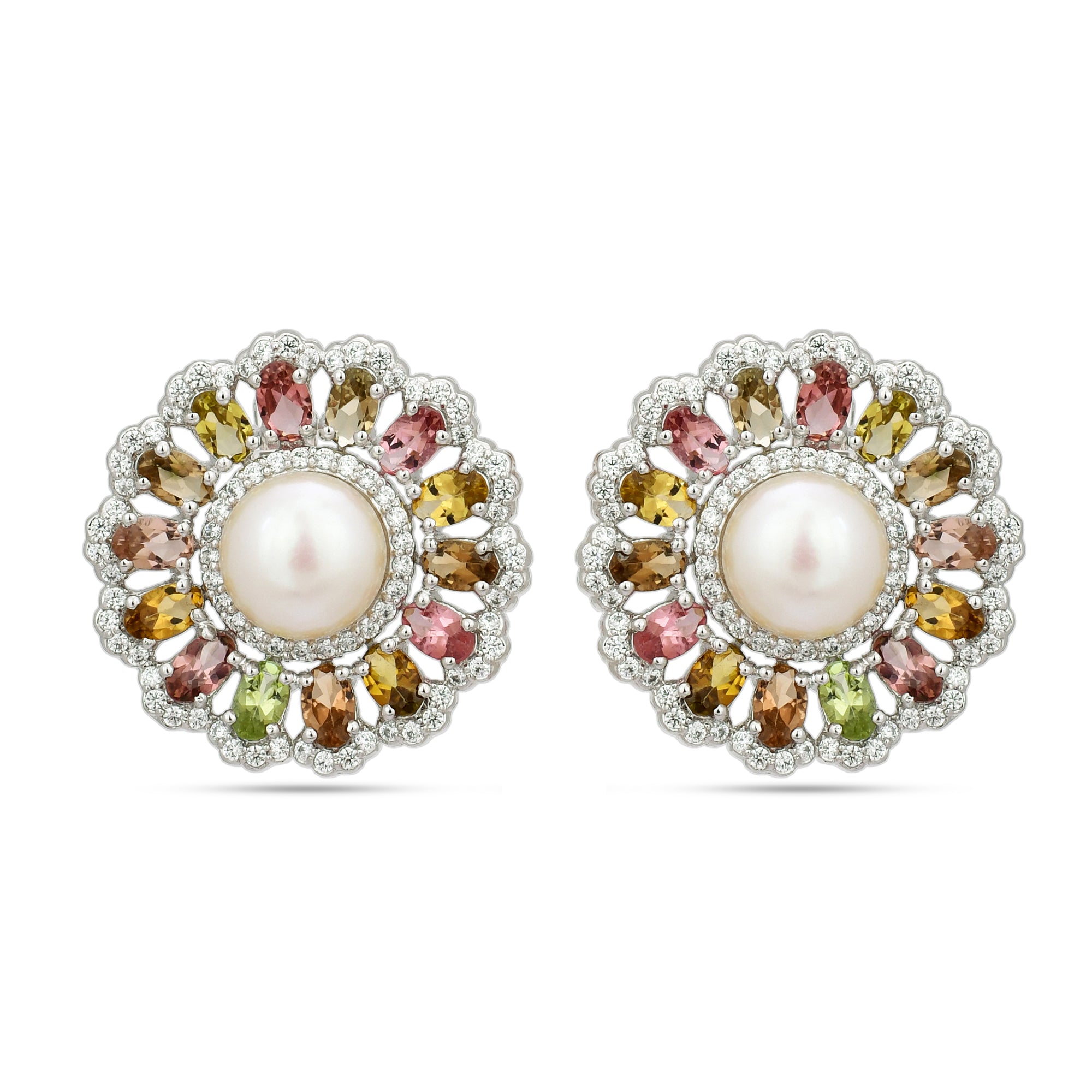 Autumn flower earrings