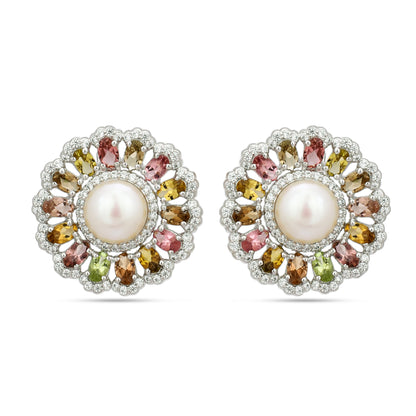 Autumn flower earrings