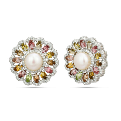 Autumn flower earrings