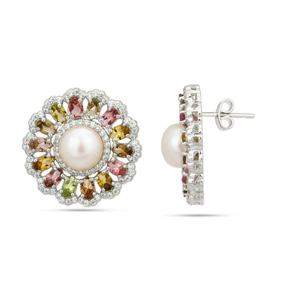 Autumn flower earrings