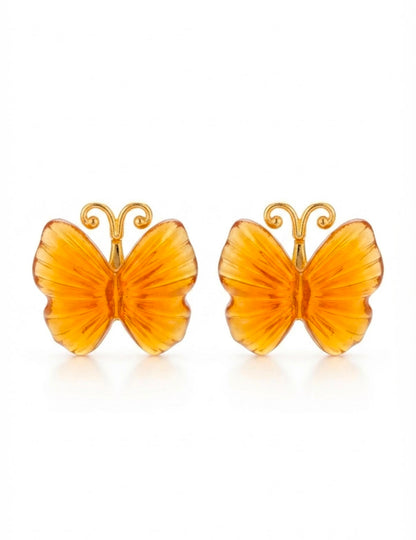 Amber Butterfly Earrings