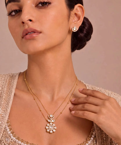 Aura Floral layered necklace set