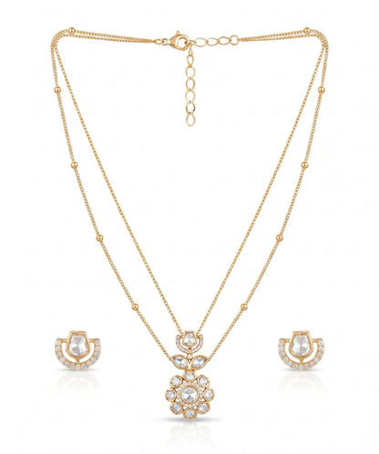 Aura Floral layered necklace set