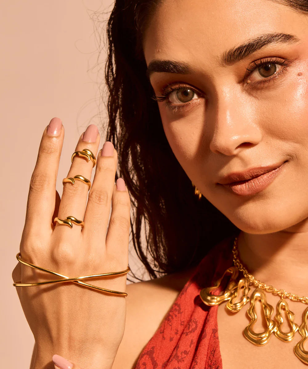 Aura Palm Cuff & Ring set