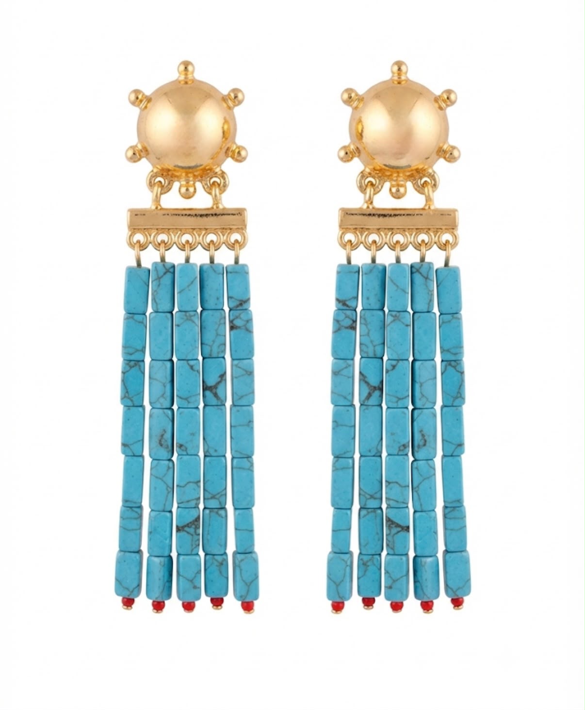 Aurelia Turquoise Cascade Statement Earrings