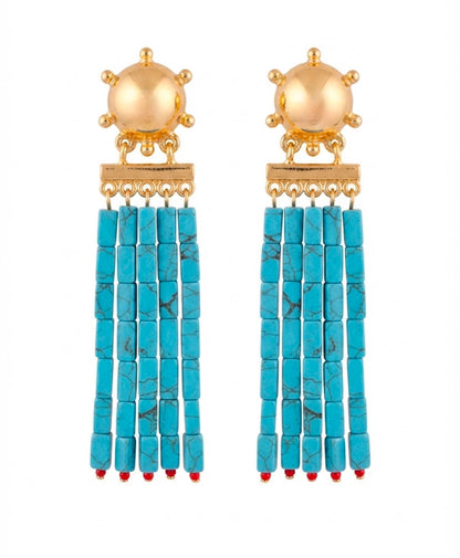 Aurelia Turquoise Cascade Statement Earrings