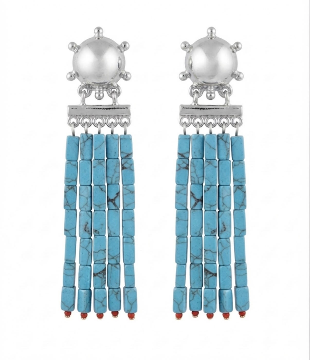 Aurelia Turquoise Cascade Statement Earrings
