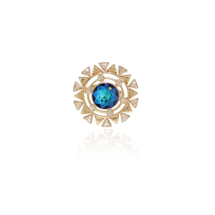 BLOOMING DAISY: ROUND, BLOOMING AND MYSTICAL COCKTAIL RING