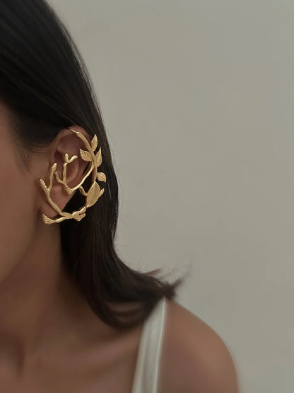 Botanical earcuff earrings