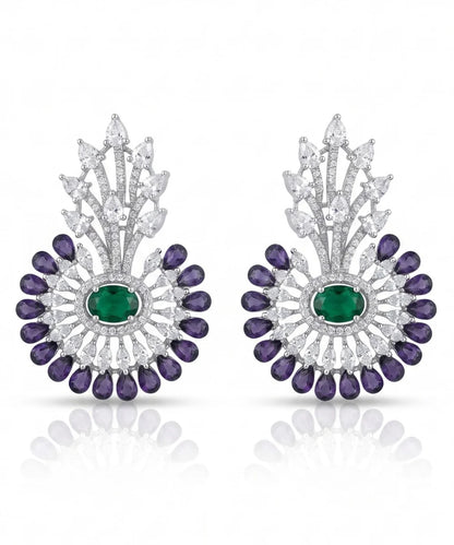 Bageecha Diamond Amethyst and Emerald Tops