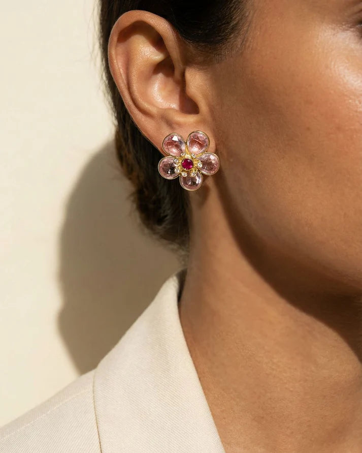 Blush Bloom Studs