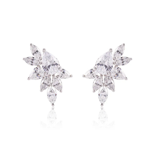 Camellia Mixed-Cut Diamond Studs