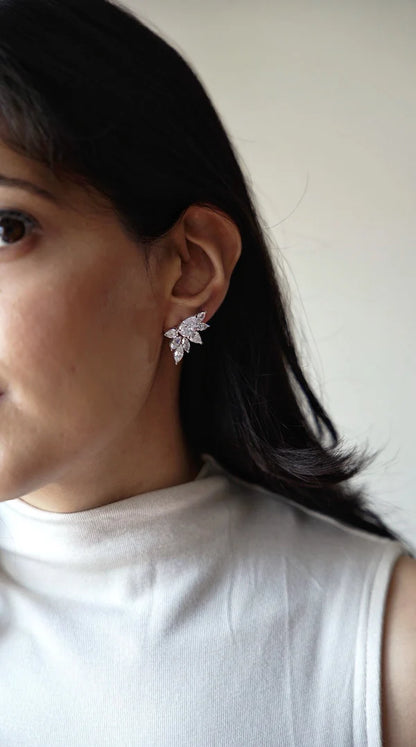 Camellia Mixed-Cut Diamond Studs