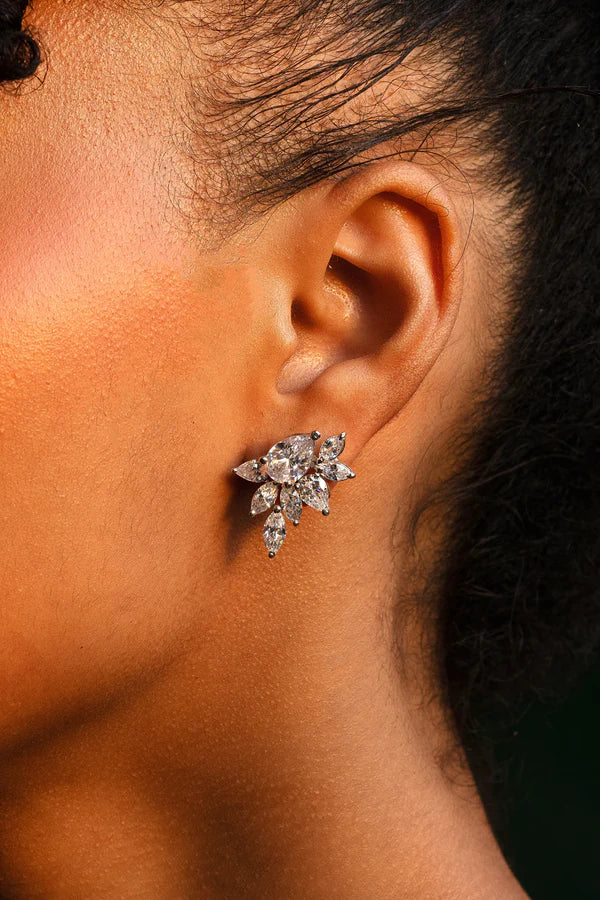 Camellia Mixed-Cut Diamond Studs