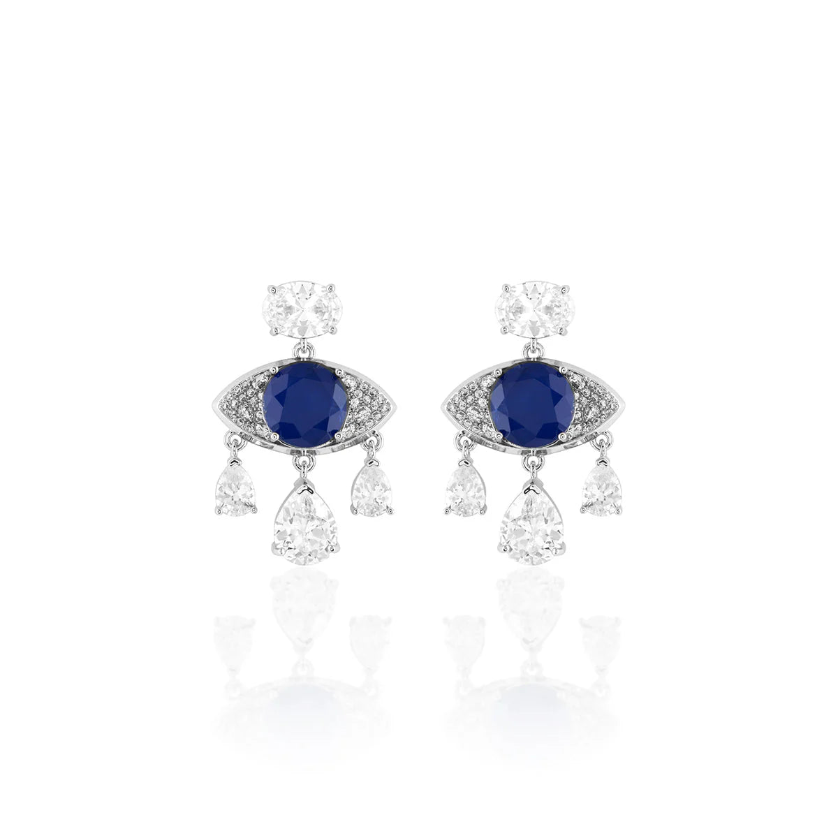 Camellia Sapphire Dangler Earrings