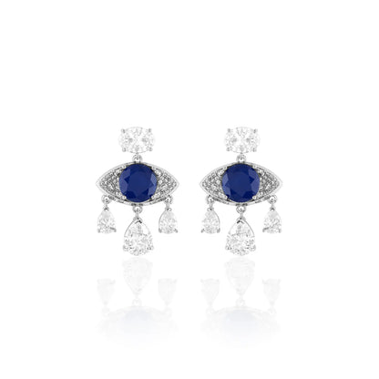Camellia Sapphire Dangler Earrings